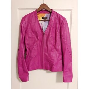 Danier Pink Leather Jacket